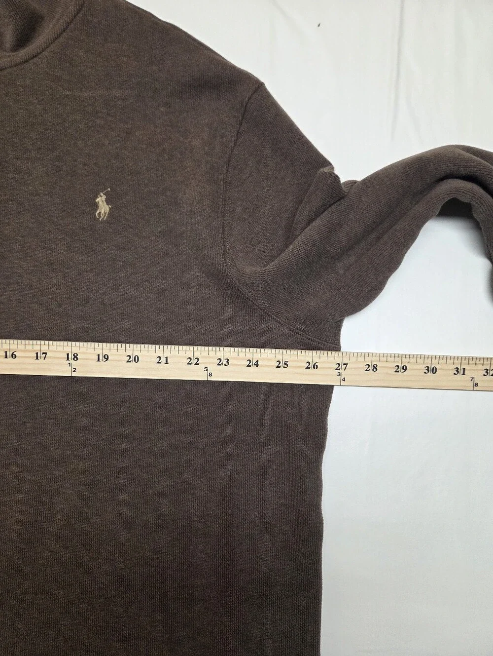 Polo Ralph Lauren Mens XXL Brown Quarter Zip Sweater Pony Logo